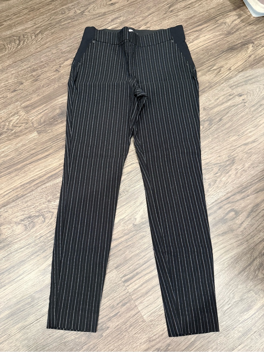 Maurices Black Pinstripe Slim Dress Pants